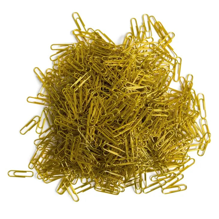 Paper Clips, Medium, 33mm, Gold