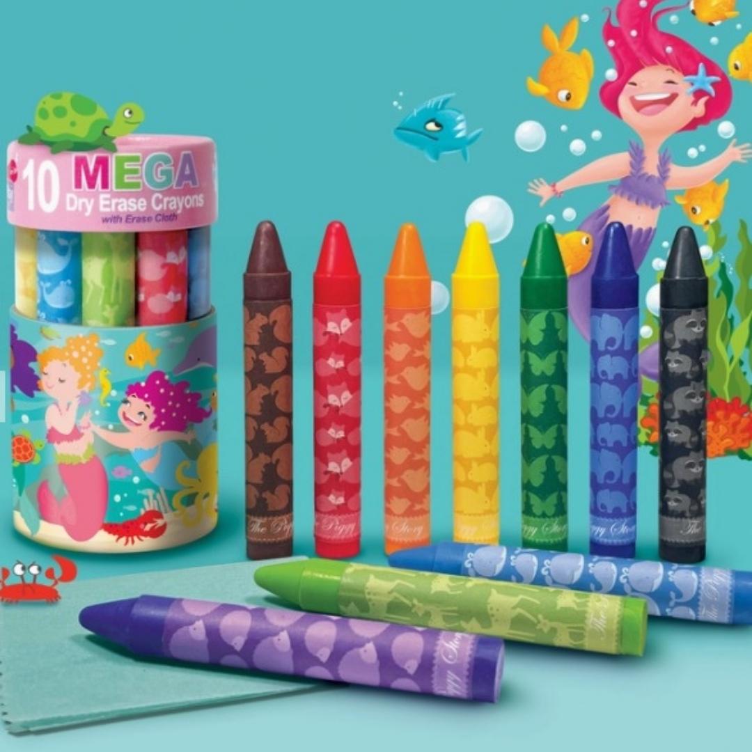 Magical Mermaids Mega Crayones de Borrado en Seco