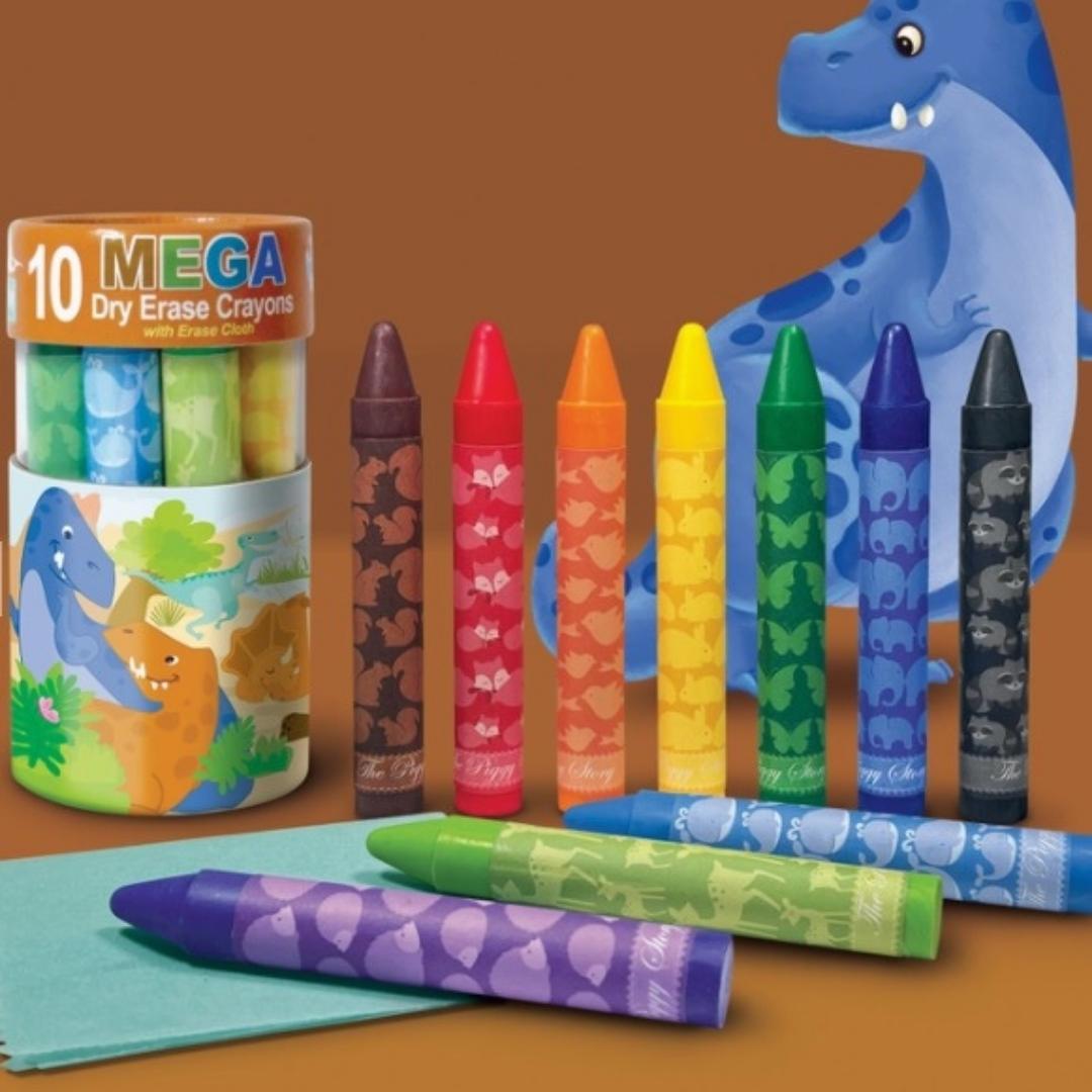 Dinosaur World Dry Erase Mega Crayons