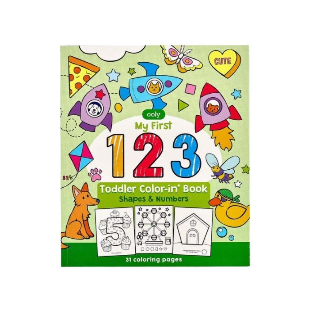 123 Shapes + Numbers Toddler Coloring Book