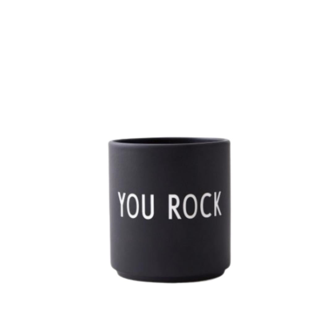 Porcelain Mug - You Rock (Black)