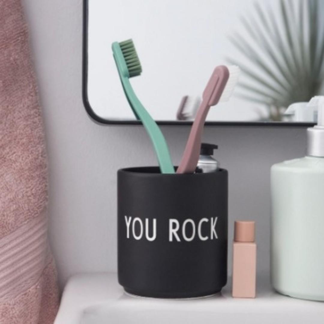 Porcelain Mug - You Rock (Black)